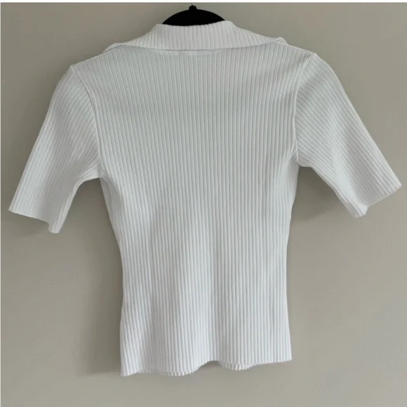 Cotton Citizen Short Sleeve‎ Ibiza Polo shirt, NWT, Size Medium, Classic White - Picture 3 of 7